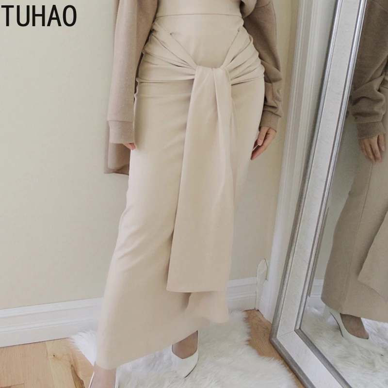 Solid Muslim High Waist Elegant Straight Bodycon Skirts Hip Wrapped Ribbon Long Skirts for Woman Clothes T2143
Solid Muslim High Waist Elegant Straight Bodycon Skirts Hip Wrapped Ribbon Long Skirts for Woman Clothes T2143