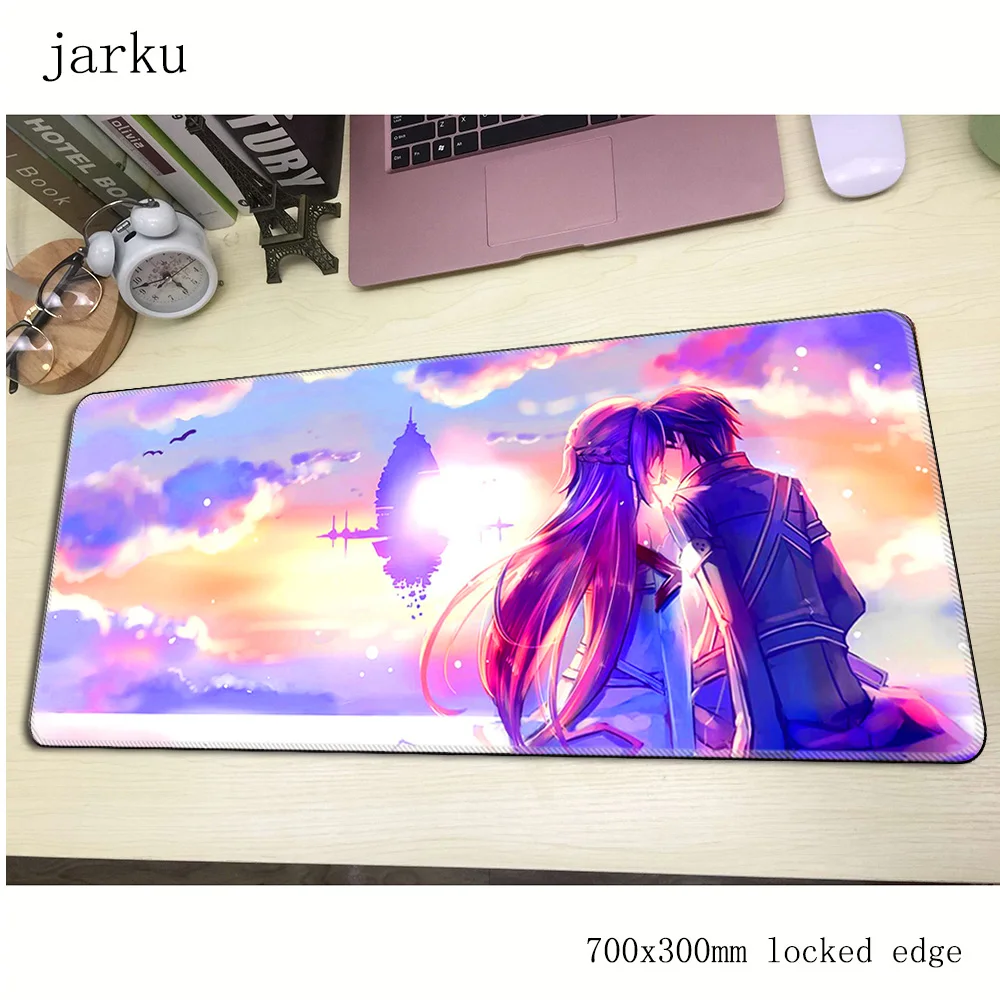 Sword Art Online pad mousepad 700x300X3MM gaming mouse pad big gamer mouse mat Fashion pad game computer desk padmouse keyboard
Sword Art Online pad mousepad 700x300X3MM gaming mouse pad big gamer mouse mat Fashion pad game computer desk padmouse keyboard