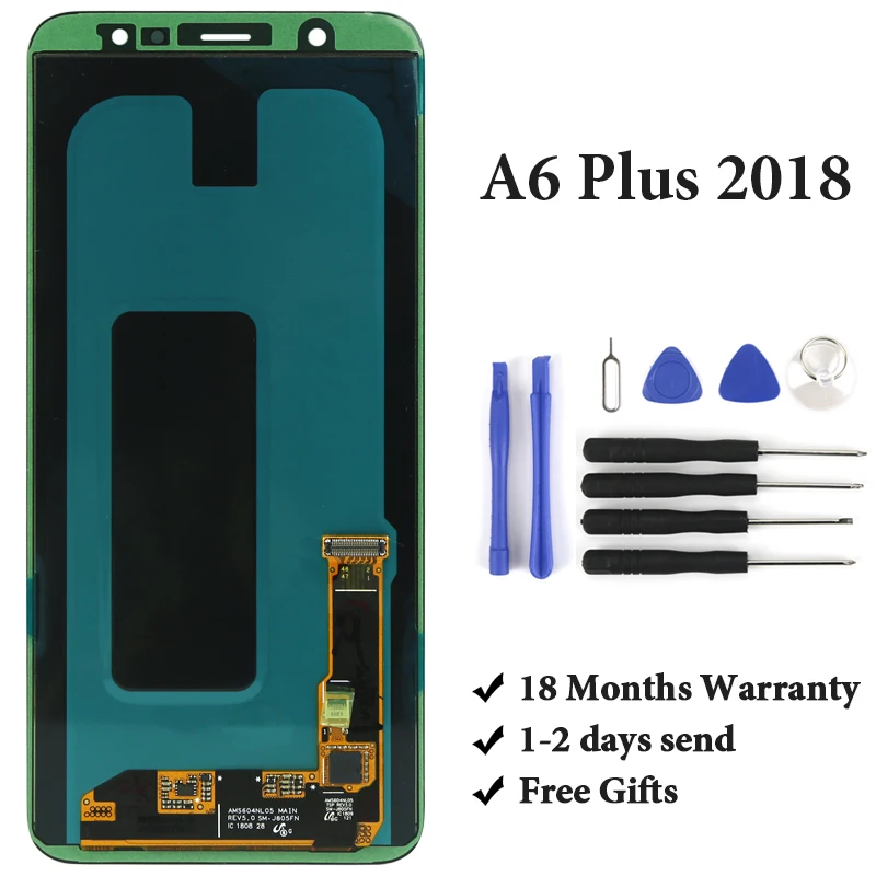 OEM для A6 Plus 2018 ЖК-дисплей для A605 ЖК-дисплей без битых пикселей AMOLED сенсорный экран с дигитайзером в сборе
OEM для A6 Plus 2018 ЖК-дисплей для A605 ЖК-дисплей без битых пикселей AMOLED сенсорный экран с дигитайзером в сборе