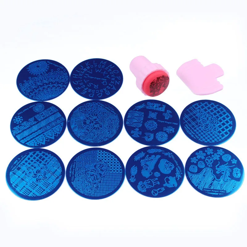 10 шт. пластины для стемпинга ногтей с 1 ногтей|nail stamping plates|stamp platestamping plates |