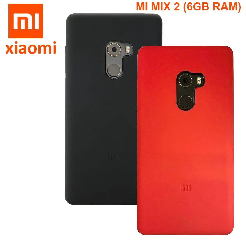 Оригинальный чехол для Xiaomi mi mix 2 из натурального жидкого силикона задняя крышка