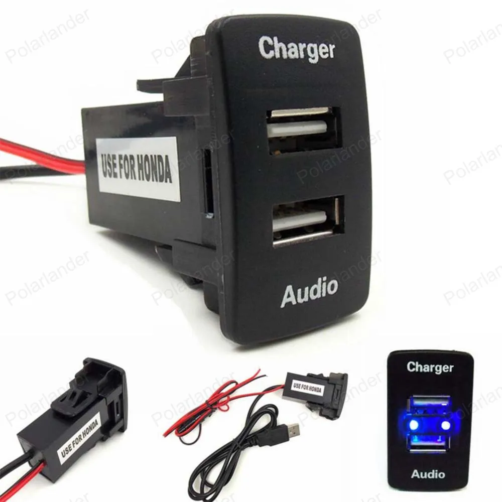 USB Interface Audio input Socket Car Charger for H/onda c/ivic c/rv f/it a/ccord h/rv 5V 2.1A Output 
USB Interface Audio input Socket Car Charger for H/onda c/ivic c/rv f/it a/ccord h/rv 5V 2.1A Output