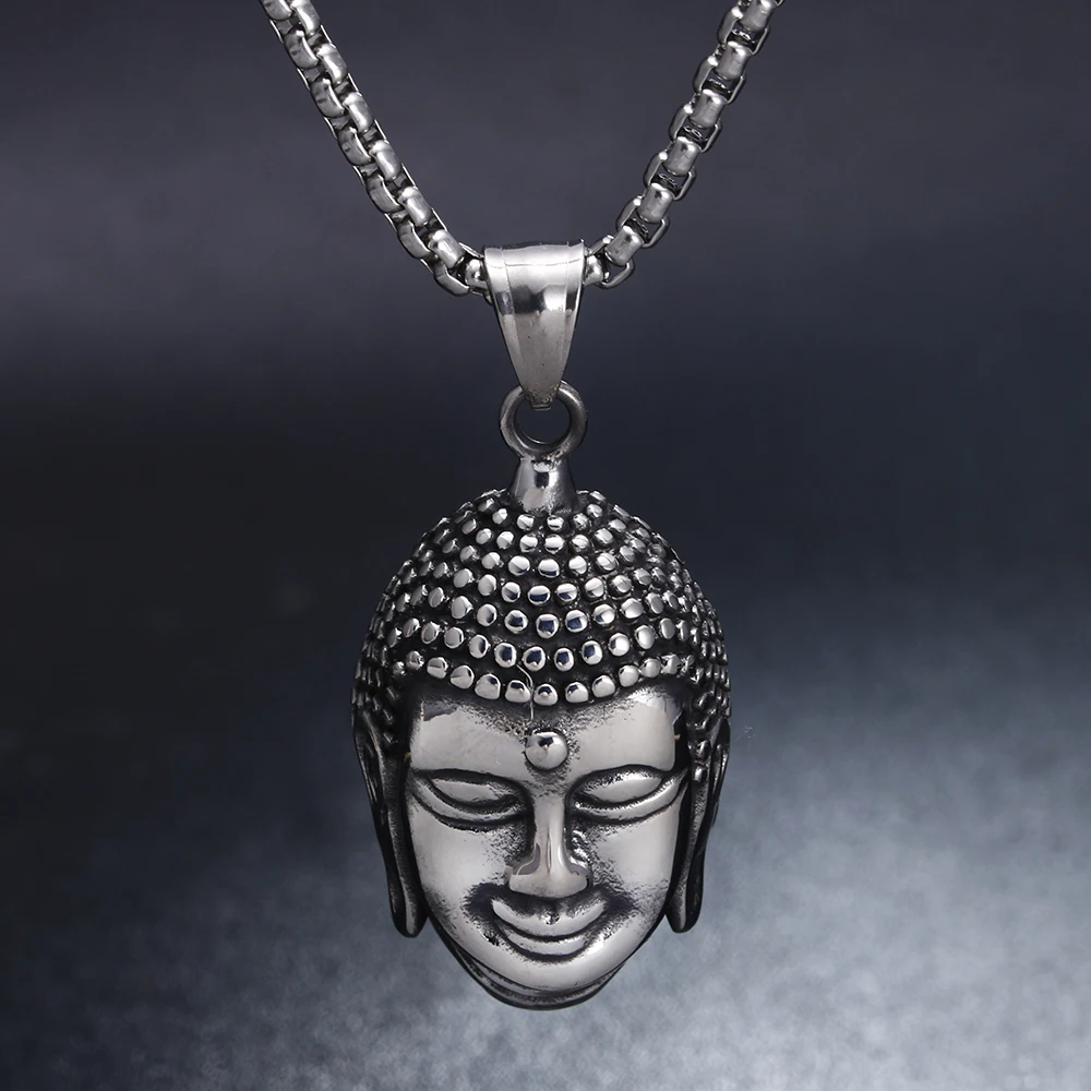 Hiphop/Rock 316L Stainless Steel Buddha Pendant Necklace Men's Holiday Gift Box chain Necklace Jewelry
Hiphop/Rock 316L Stainless Steel Buddha Pendant Necklace Men's Holiday Gift Box chain Necklace Jewelry