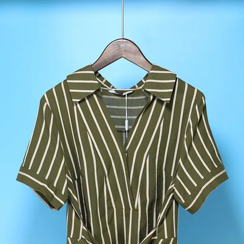 CHICEVER Summer Striped Dress For Women V Neck Short Sleeve High Waist Bandage Knee Length Dresses Female 2020 Elegant New
CHICEVER Summer Striped Dress For Women V Neck Short Sleeve High Waist Bandage Knee Length Dresses Female 2020 Elegant New