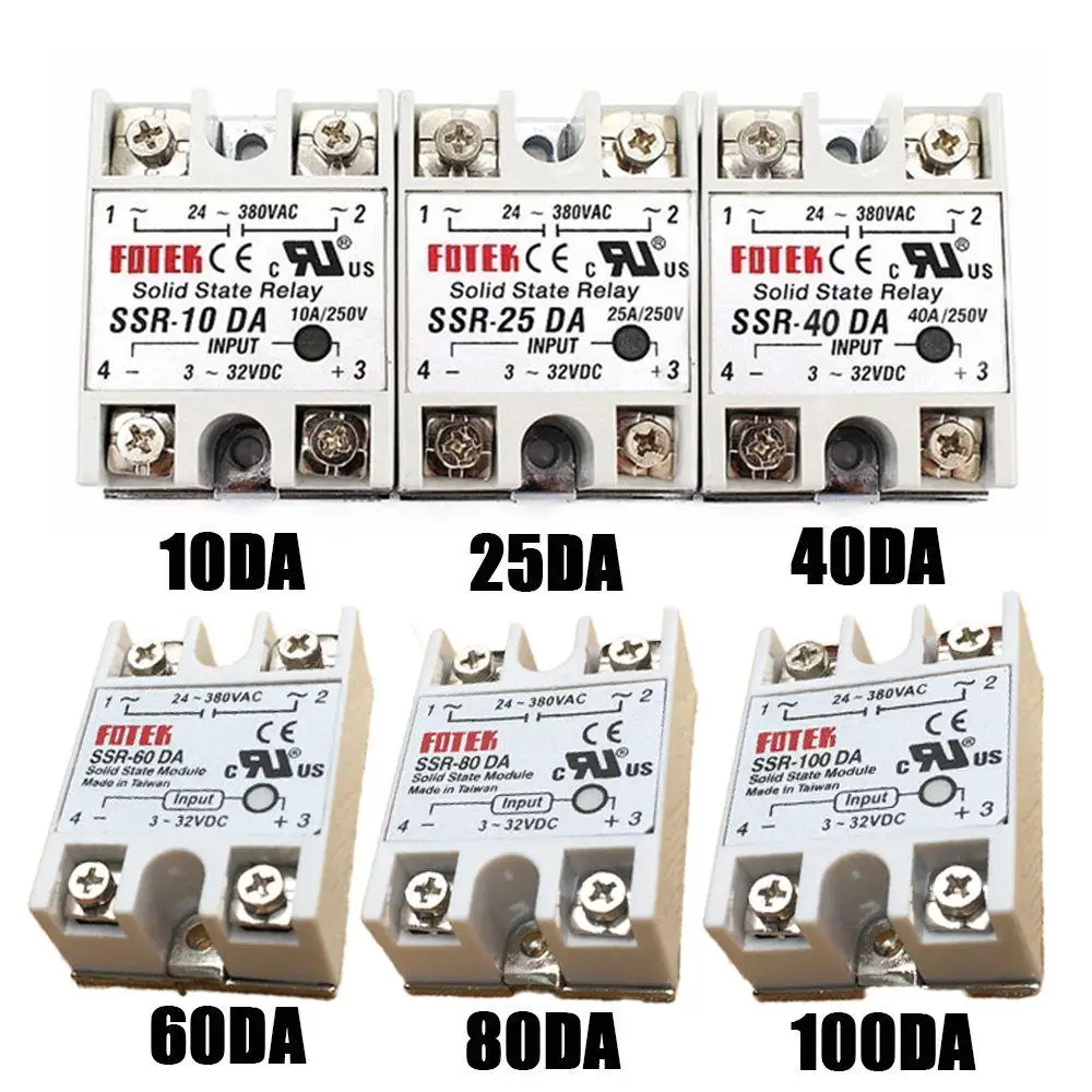 Промышленное твердотельное реле FOTEK SSR 60DA 3 32V DC вход и 24 380VAC 60A AC выходная нагрузка