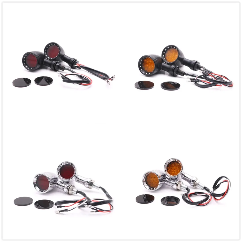 1 Pair Motorcycle Red/Amber LED Retro Bullet Turn Signal Brake Light For Harley Chopper Bobber Custom Dyna Softail Chopper 10mm
1 Pair Motorcycle Red/Amber LED Retro Bullet Turn Signal Brake Light For Harley Chopper Bobber Custom Dyna Softail Chopper 10mm