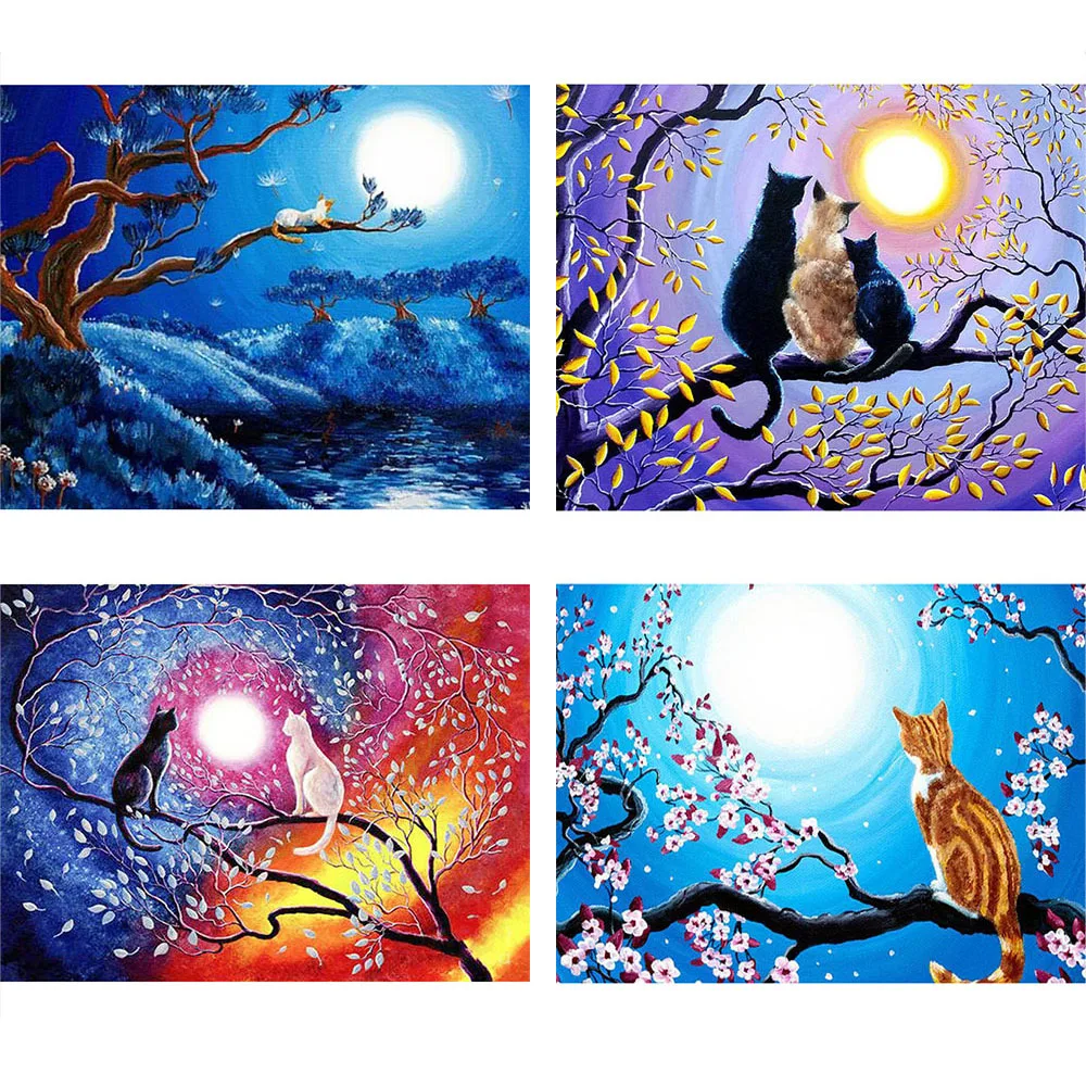 5D DIY Diamond Painting Cat Moon Flower Oil Paint Embroidery Landscape Sale Diamond Mosaic Cross Stitch Set Home Decor
5D DIY Diamond Painting Cat Moon Flower Oil Paint Embroidery Landscape Sale Diamond Mosaic Cross Stitch Set Home Decor