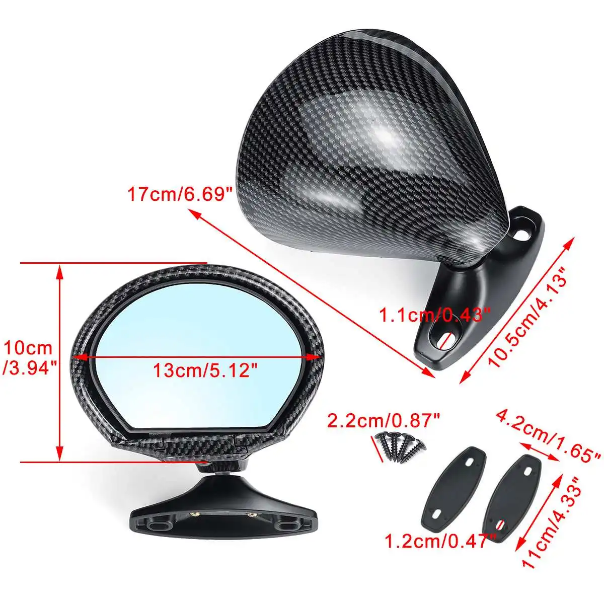 1Pair Universal ABS Carbon Fiber Color California Style Universal Car Retro Door Wing Side Mirror Rearview Vintage Left Right
1Pair Universal ABS Carbon Fiber Color California Style Universal Car Retro Door Wing Side Mirror Rearview Vintage Left Right
