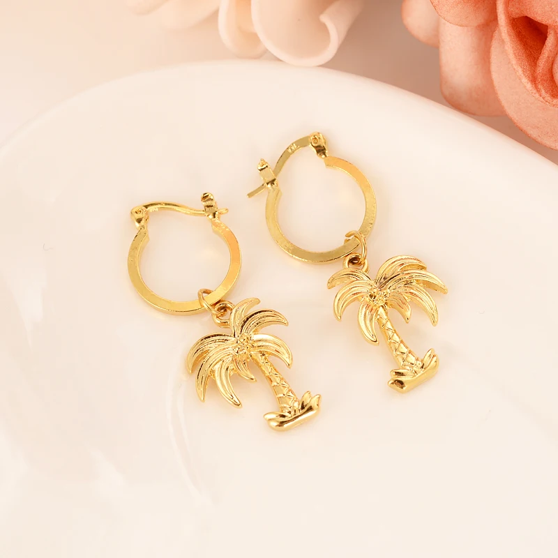 Women Golden Exaggerated Coconut Palm Tree Geometric Metal Coco Joker Earrings Dangle Summer Holiday Earring jewelry gifts
Women Golden Exaggerated Coconut Palm Tree Geometric Metal Coco Joker Earrings Dangle Summer Holiday Earring jewelry gifts