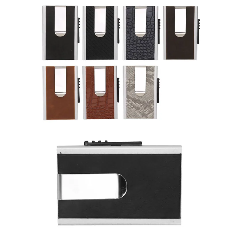 2019 New Men Aluminum Wallet With PU Cover ID Card Holder RFID Blocking Mini Slim Metal Wallet Credit Card Coin Purse
2019 New Men Aluminum Wallet With PU Cover ID Card Holder RFID Blocking Mini Slim Metal Wallet Credit Card Coin Purse