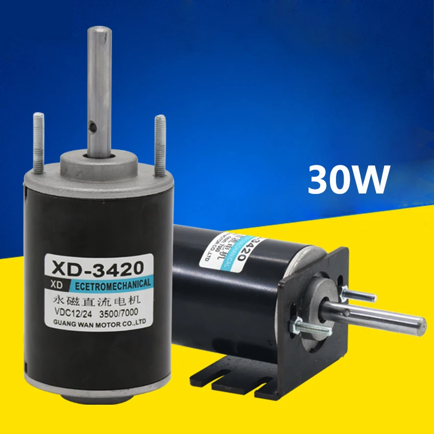 XD-3420 Permanent Magnet DC Motor 12V/24V 3000/6000rpm Universal Adjustable Reversing Motor DC Speed Motor High Torque
XD-3420 Permanent Magnet DC Motor 12V/24V 3000/6000rpm Universal Adjustable Reversing Motor DC Speed Motor High Torque