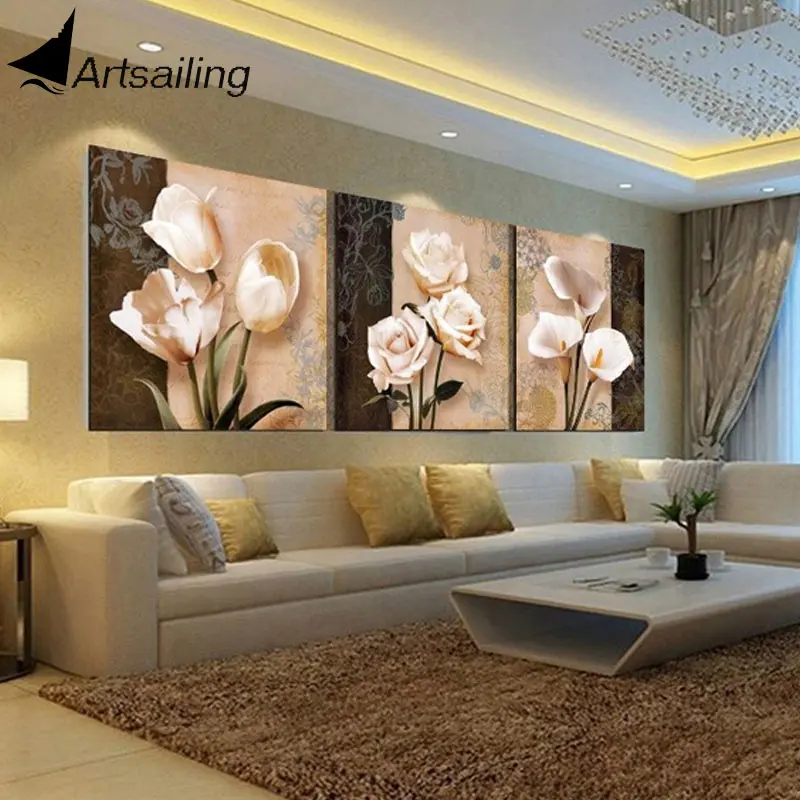 Modern 3 Panel Canvas Paintings Abstract Flowers Modular Picture Mural Canvas Wall Art Pictures For Living Room HD Printed
Modern 3 Panel Canvas Paintings Abstract Flowers Modular Picture Mural Canvas Wall Art Pictures For Living Room HD Printed