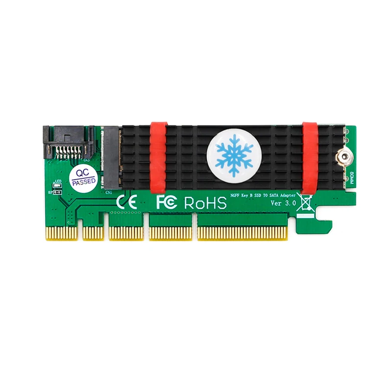NGFF M.2 B Key SATA-Bus SSD to SATA3 Adapter PCI Express x1 x4 x8 x16 Slot SATA Cable Heatsink Suppor 2230 2242 2260 2280 M2 SSD
NGFF M.2 B Key SATA-Bus SSD to SATA3 Adapter PCI Express x1 x4 x8 x16 Slot SATA Cable Heatsink Suppor 2230 2242 2260 2280 M2 SSD