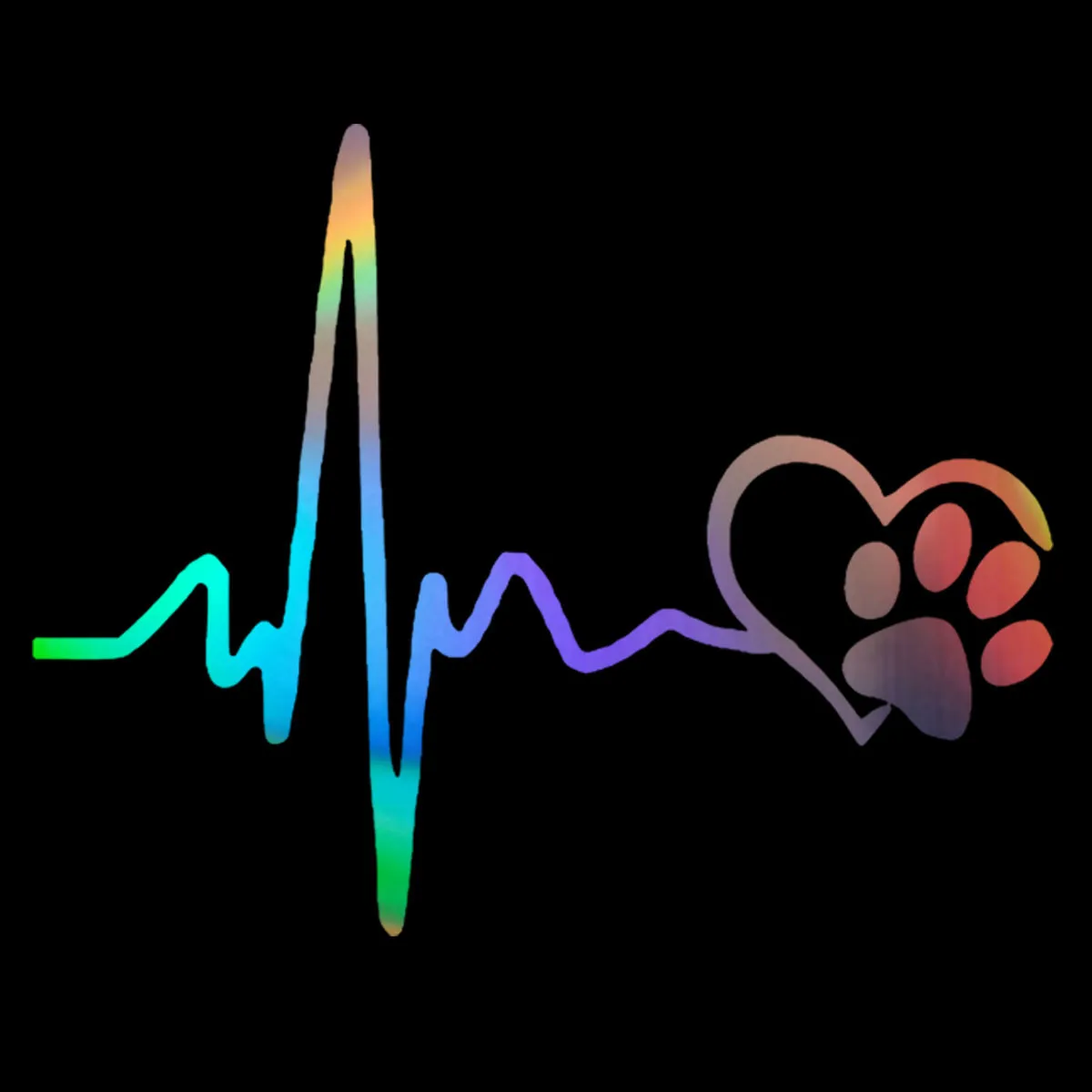Heartbeat Любовь Собака следа Наклейка мотоцикл ноутбук винил грузовик настенные