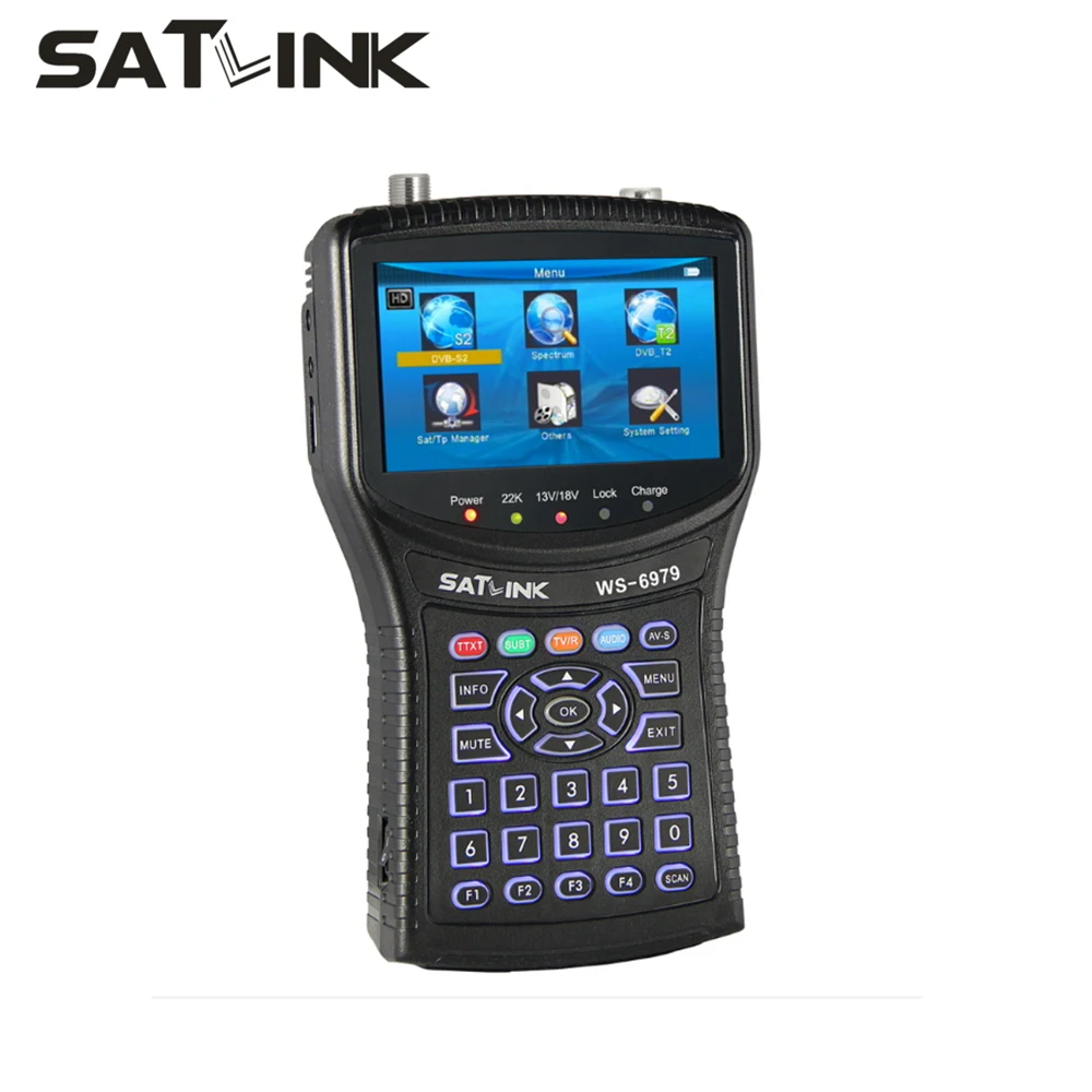 SATLINK WS-6979 DVB-S2/T2/C Ccombo спутниковый анализатор спектра анализатор Satfinder метр 4,3 дюйма LCD WS6979
SATLINK WS-6979 DVB-S2/T2/C Ccombo спутниковый анализатор спектра анализатор Satfinder метр 4,3 дюйма LCD WS6979
