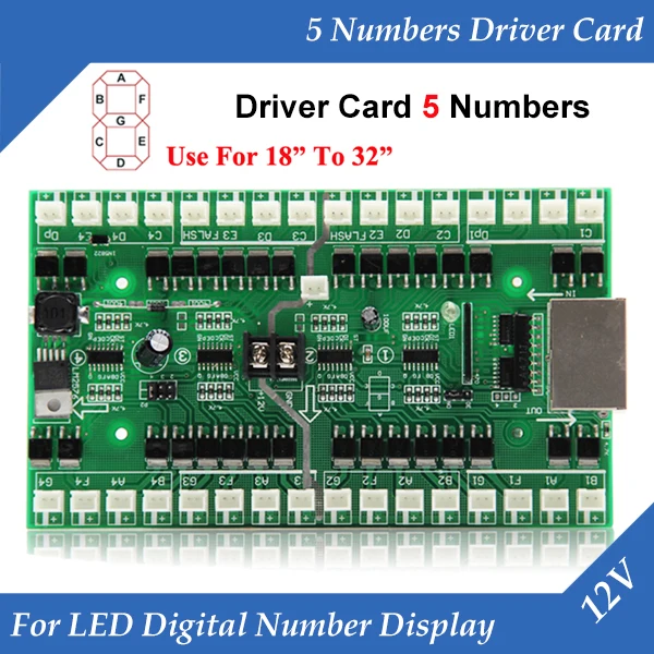 5 цифр драйвер карты использовать для 18 дюймов до 32 светодиодный цифровой номер