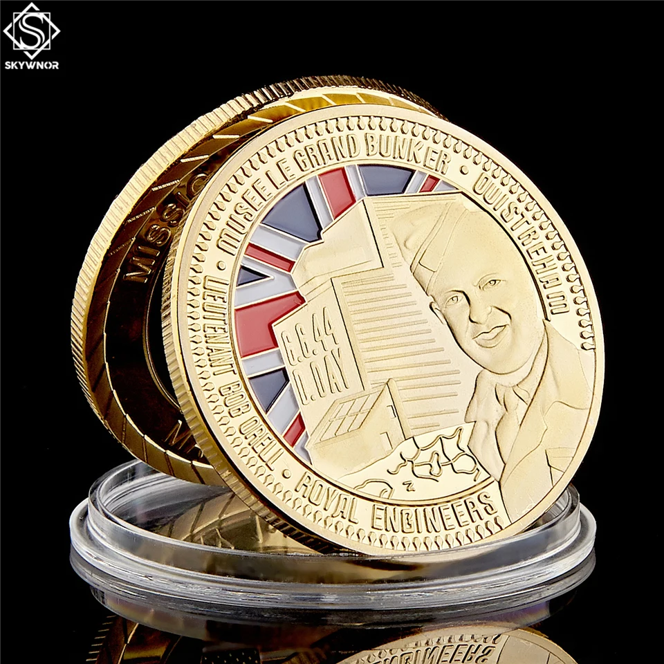 ER Royal Engineers D-DAY Sword Beach Gold Plated Commemorative Challenge Coin
ER Royal Engineers D-DAY Sword Beach Gold Plated Commemorative Challenge Coin