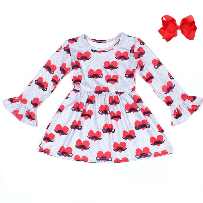 2019 Children Dress Valentine's Day Boutique Clothing Love Print Baby Girl Long Sleeve Tunic Party Kids Dress match bow wholesal
2019 Children Dress Valentine's Day Boutique Clothing Love Print Baby Girl Long Sleeve Tunic Party Kids Dress match bow wholesal