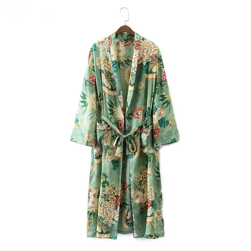 Vintage Ethnic Floral Print Sashes Green Kimono Shirt Women 2021 New Fashion Cardigan Casual Blouse Tops chemise femme blusa
Vintage Ethnic Floral Print Sashes Green Kimono Shirt Women 2021 New Fashion Cardigan Casual Blouse Tops chemise femme blusa