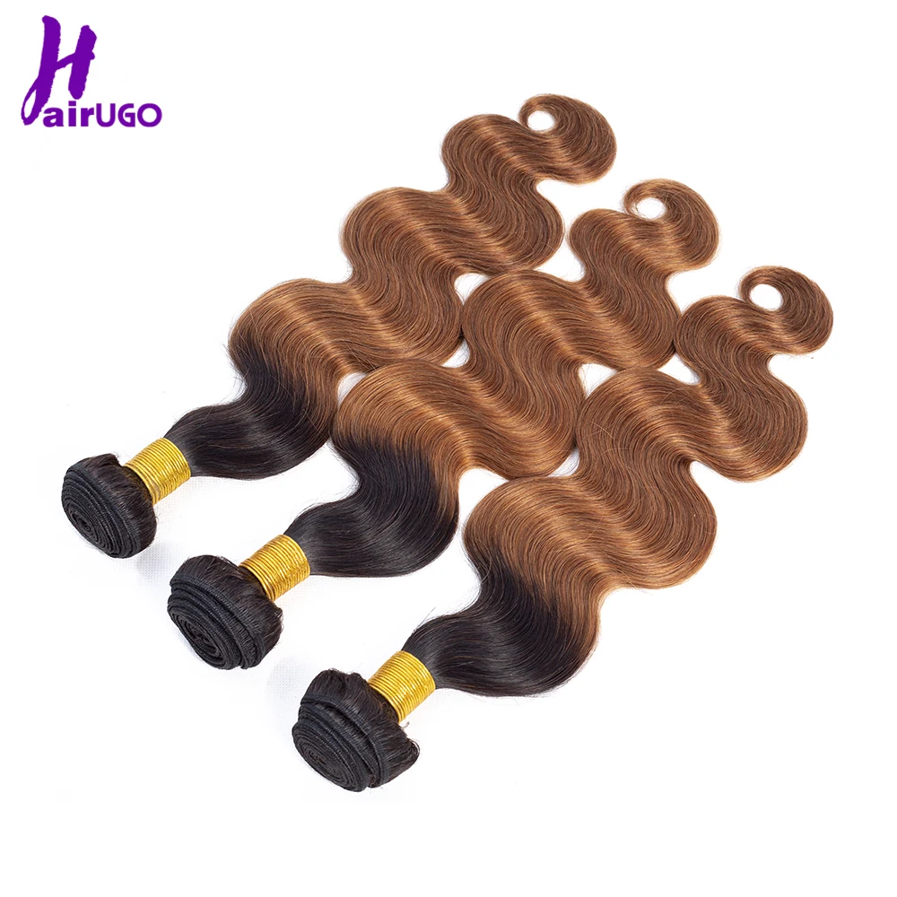 HairUGo волос Малайзия объемная волна T1B/темно-фиолетовый Omber человеческие пучки