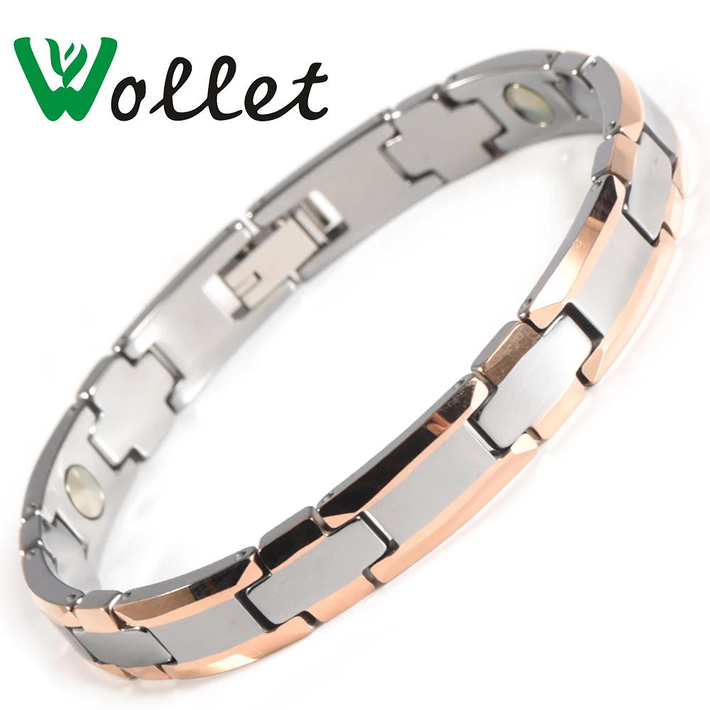 Wollet Jewelry 99.9999% Germanium Tungsten Bracelets For Women Rose Gold Silver Color Health Care Healing Energy
Wollet Jewelry 99.9999% Germanium Tungsten Bracelets For Women Rose Gold Silver Color Health Care Healing Energy