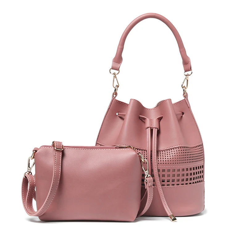 2 Pcs/Sets Women Handbags PU Leather Shoulder Bags Female Large Capacity Casual Tote Bag Drawstring Hollow Crossbody Bag Bucket
2 Pcs/Sets Women Handbags PU Leather Shoulder Bags Female Large Capacity Casual Tote Bag Drawstring Hollow Crossbody Bag Bucket