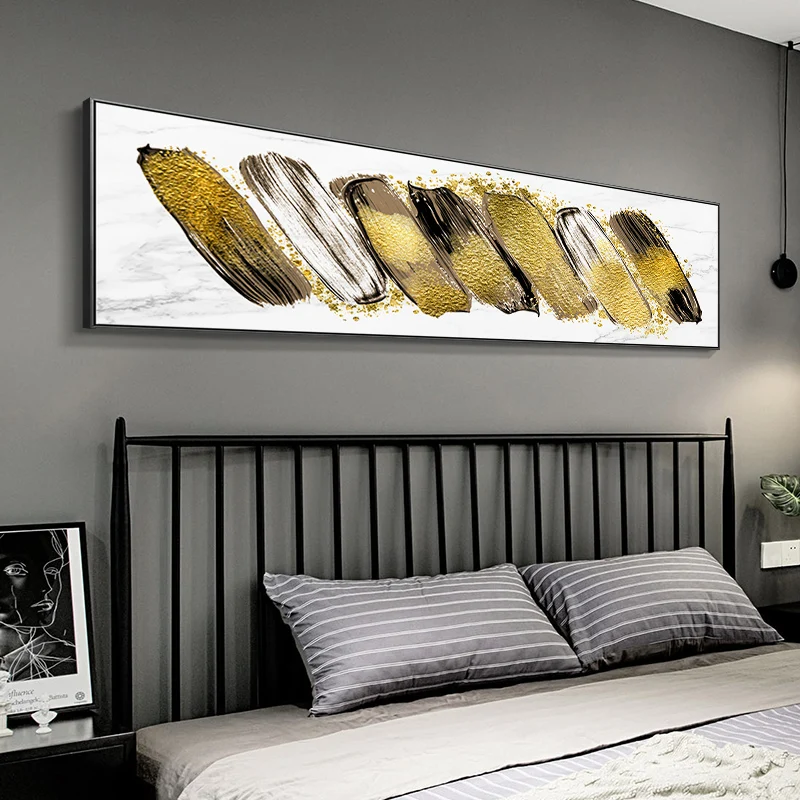 Abstract banner bedside blue golden canvas painting posters and print modern wall art picture for living room bedroom home decor
Abstract banner bedside blue golden canvas painting posters and print modern wall art picture for living room bedroom home decor