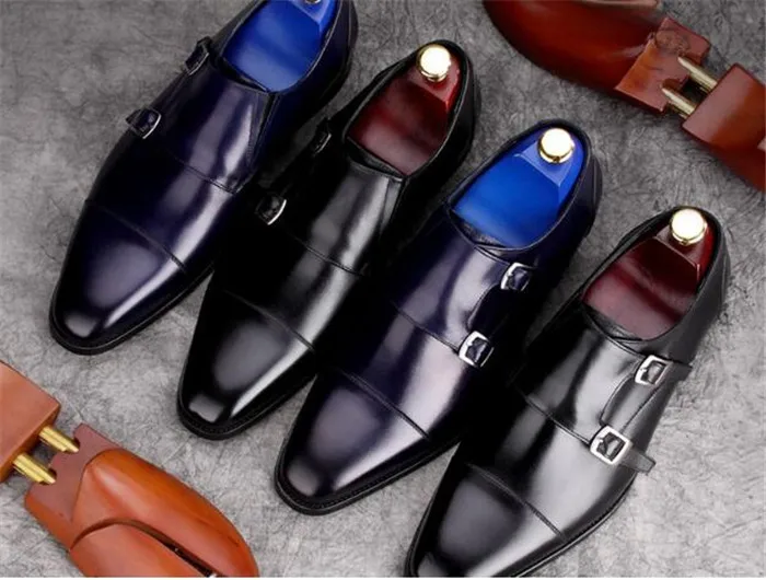 New Vintage Man Formal Dress Buckle Straps Shoes Male Genuine Leather Handmade Oxfords Pointed Toe Men's Bridal Party Flats
New Vintage Man Formal Dress Buckle Straps Shoes Male Genuine Leather Handmade Oxfords Pointed Toe Men's Bridal Party Flats