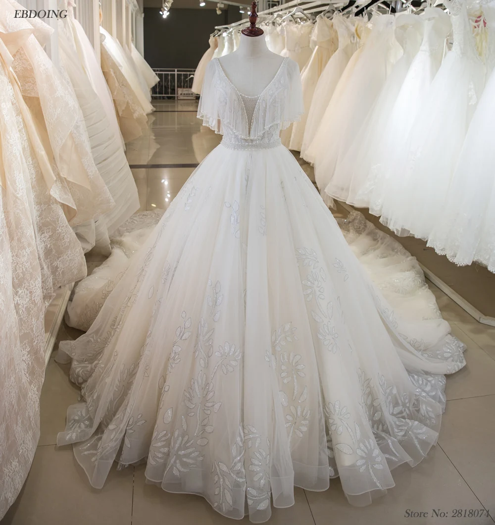 Amazing Wedding Dress A-line Real Photo Scoop Neckline Royal Train Lace Up Plus Sizes Vestidos De Novia With Beaded Flowers
Amazing Wedding Dress A-line Real Photo Scoop Neckline Royal Train Lace Up Plus Sizes Vestidos De Novia With Beaded Flowers