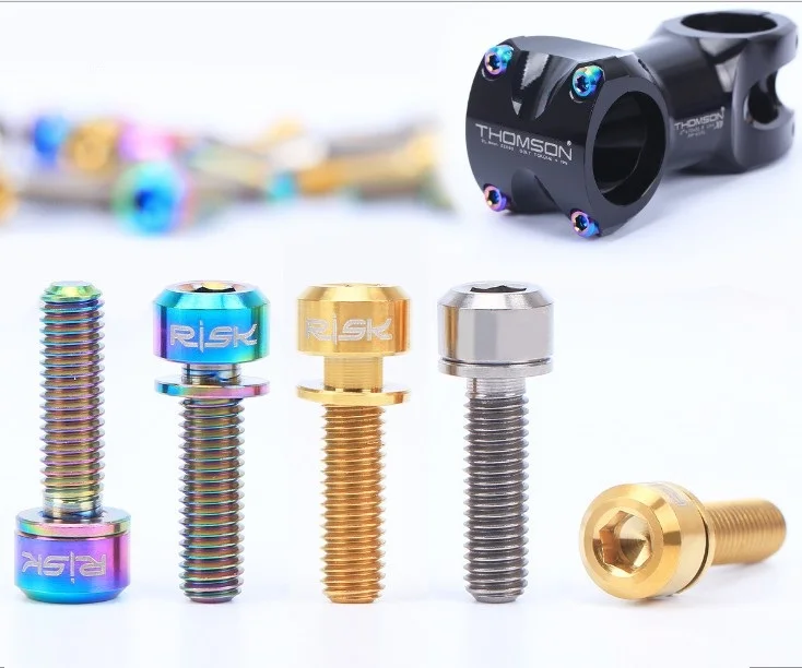 6 шт. велосипедные болты для выноса руля M5 18L M5x18mm titaniumTi винт для руля с шайбой
6 шт. велосипедные болты для выноса руля M5 18L M5x18mm titaniumTi винт для руля с шайбой