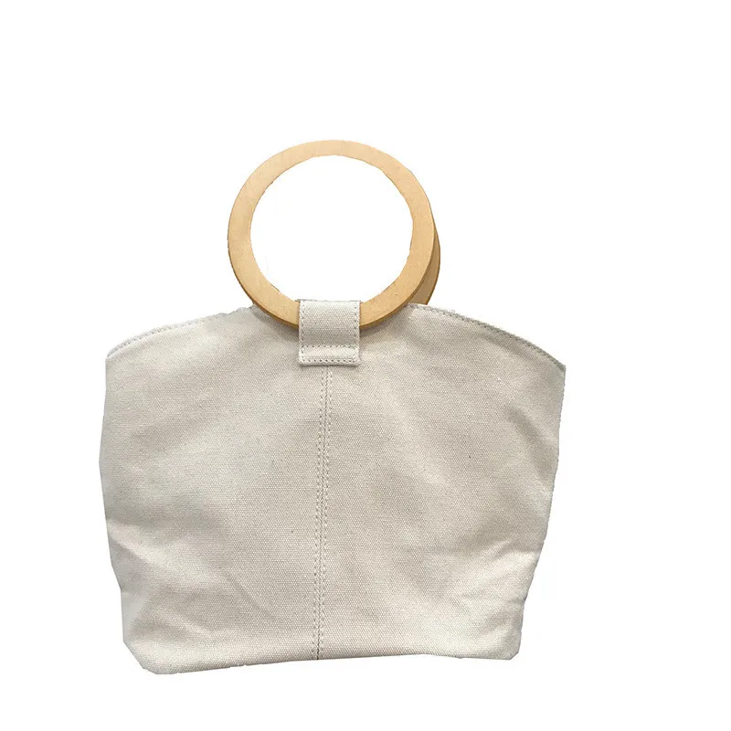 New 2019 Women Canvas Handbags Summer Holiday Leisure Bag Casual Wood Handle Canvas Tote Bags Large Capacity Ladies Hand Bags
New 2019 Women Canvas Handbags Summer Holiday Leisure Bag Casual Wood Handle Canvas Tote Bags Large Capacity Ladies Hand Bags