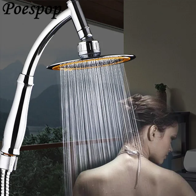 POSEPOP Rotate 360 Degree ABS Chrome Bathroom Rainfall Shower Head Water Saving Extension Arm HandHeld Shower Head With Hose
POSEPOP Rotate 360 Degree ABS Chrome Bathroom Rainfall Shower Head Water Saving Extension Arm HandHeld Shower Head With Hose
