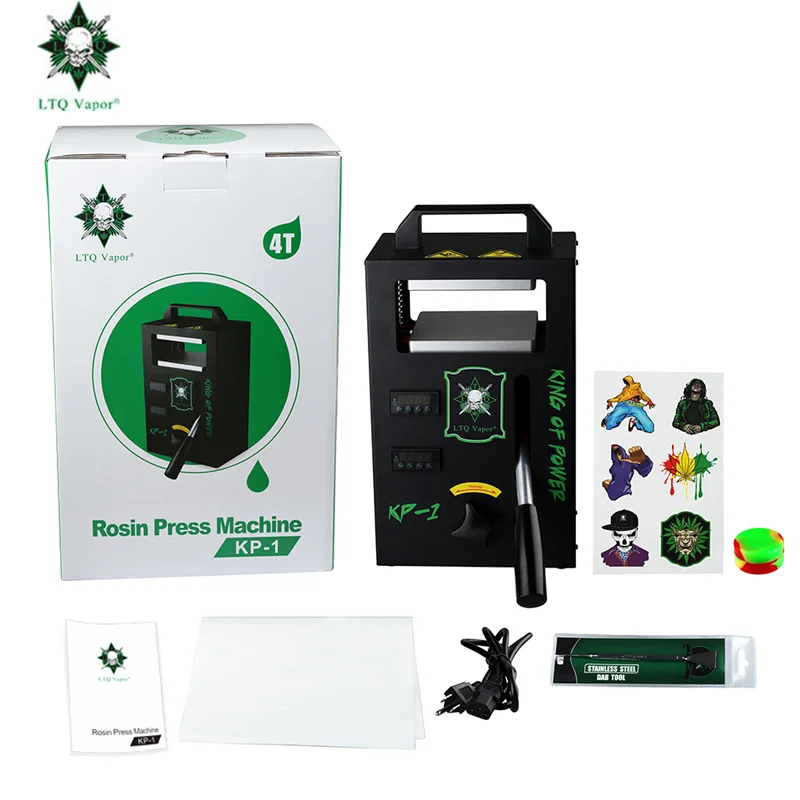 Rosin Press Machine KP-1 4Tons Pressure Adjusted Tempture Control Dual Heat Plates Vape Wax Concentrate Oil Extracting Tool Kit
Rosin Press Machine KP-1 4Tons Pressure Adjusted Tempture Control Dual Heat Plates Vape Wax Concentrate Oil Extracting Tool Kit