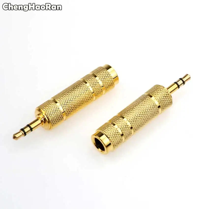 ChengHaoRan 3.5mm Male to 6.35mm Female Adapter plug Jack Stereo Audio Adapter for Microphone Headphone AUX Cable Convertor Gold
ChengHaoRan 3.5mm Male to 6.35mm Female Adapter plug Jack Stereo Audio Adapter for Microphone Headphone AUX Cable Convertor Gold