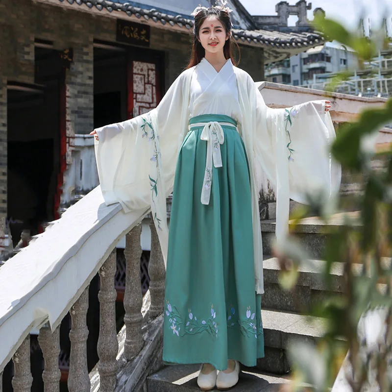 Green Dance Costume For Women Embroidery Hanfu Oriental Festival Outfit Folk Fairy Dress Lady Stage Performance Clothes DF1032
Green Dance Costume For Women Embroidery Hanfu Oriental Festival Outfit Folk Fairy Dress Lady Stage Performance Clothes DF1032