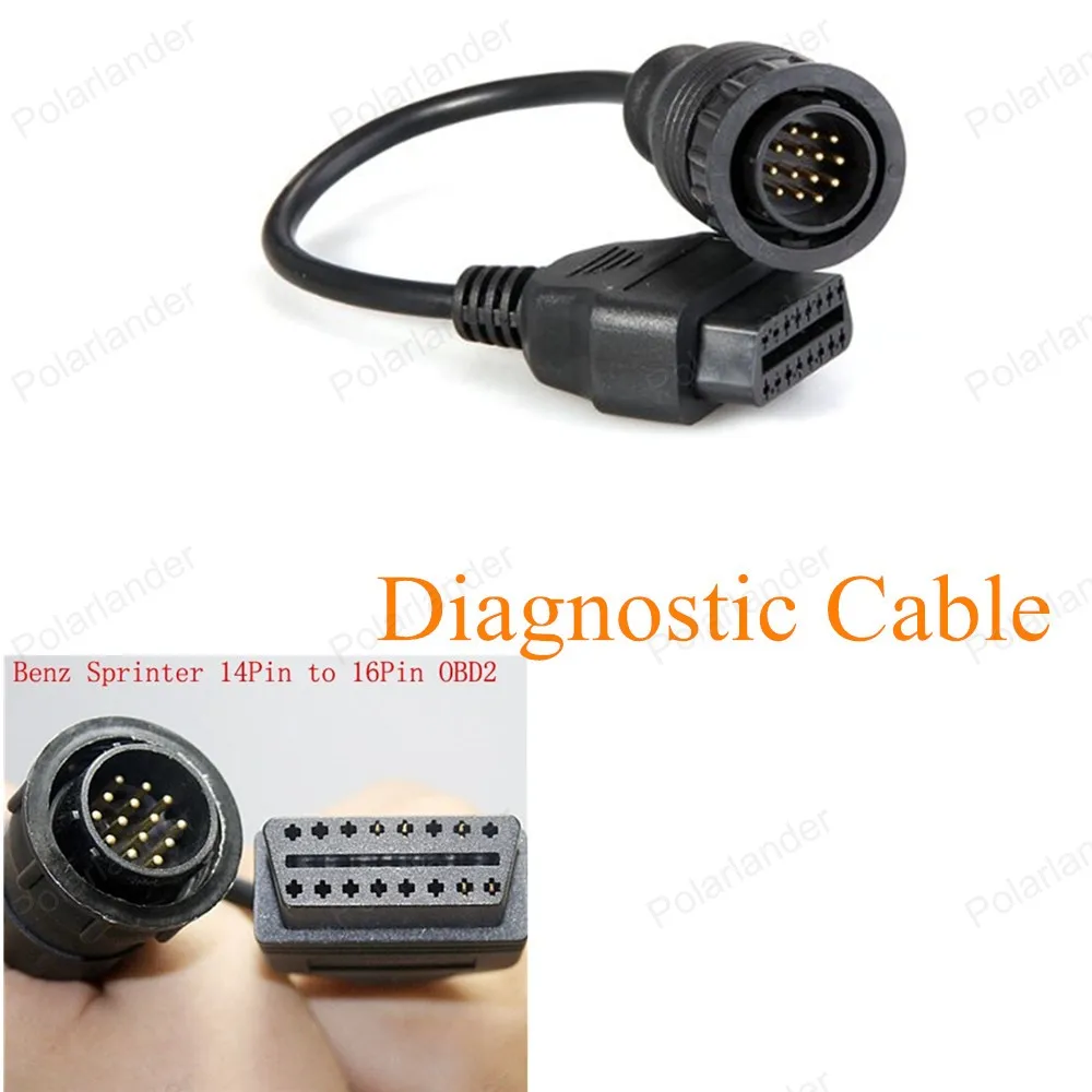 14pin to 16pin OBD2 Interface for Be-nz Diagnostic Adapter Connector Diagnostic Scanner Cable
14pin to 16pin OBD2 Interface for Be-nz Diagnostic Adapter Connector Diagnostic Scanner Cable