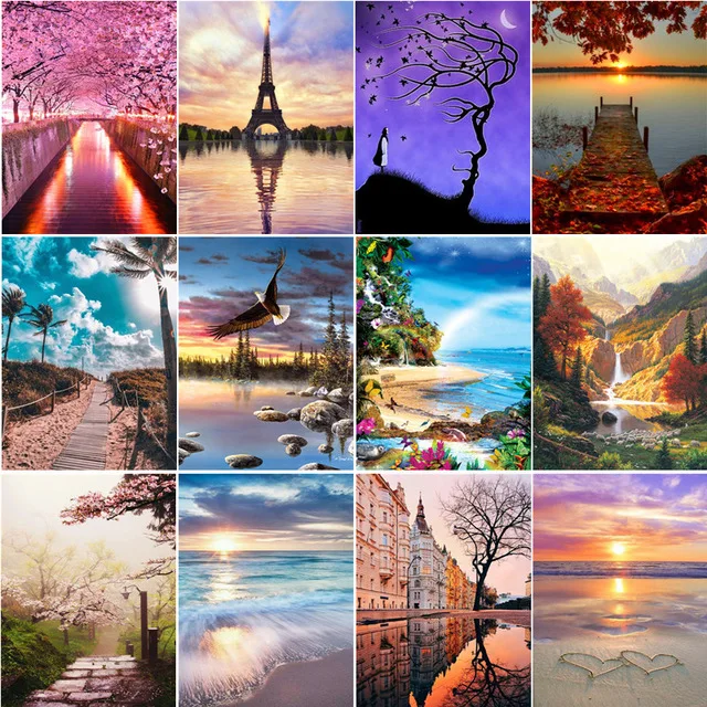 Diamond embroidered lakeside scenery 5D DIY diamond painting rhinestone full diamond cross stitch decorative landscape
Diamond embroidered lakeside scenery 5D DIY diamond painting rhinestone full diamond cross stitch decorative landscape