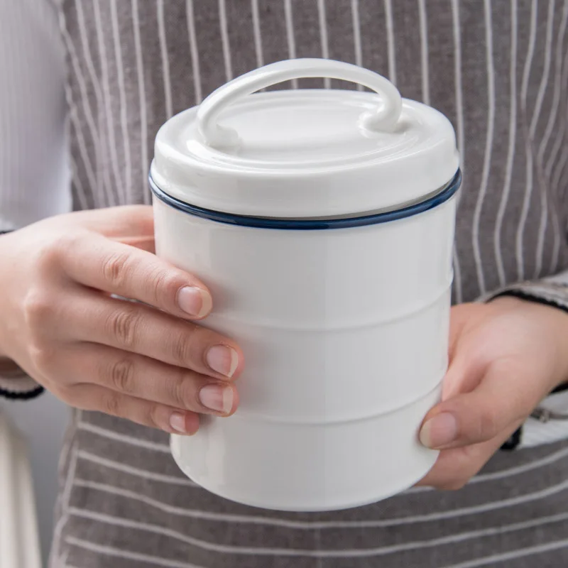Nordic Ceramic Sealed Canister Tea Cans Fresh Keeping Tank Milk Powder Candy Bottle Coffee Beans Storage Jar Kitchen Accessories
Nordic Ceramic Sealed Canister Tea Cans Fresh Keeping Tank Milk Powder Candy Bottle Coffee Beans Storage Jar Kitchen Accessories