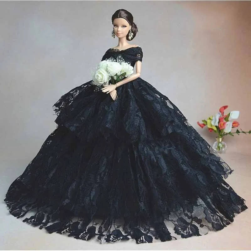 10PCS/LOT Wholesale Dolls Accessories Wedding Dress Dolls Black Elegant Princess Dress Doll 1/6
10PCS/LOT Wholesale Dolls Accessories Wedding Dress Dolls Black Elegant Princess Dress Doll 1/6