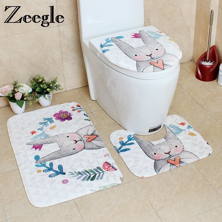 Zeegle 3Pcs Bath Mat Cartoon Bathroom Carpet Foot Mat Anti-slip Toilet Mat Bathroom Rug Absorbent Bath Mat Set Bath Rugs
Zeegle 3Pcs Bath Mat Cartoon Bathroom Carpet Foot Mat Anti-slip Toilet Mat Bathroom Rug Absorbent Bath Mat Set Bath Rugs