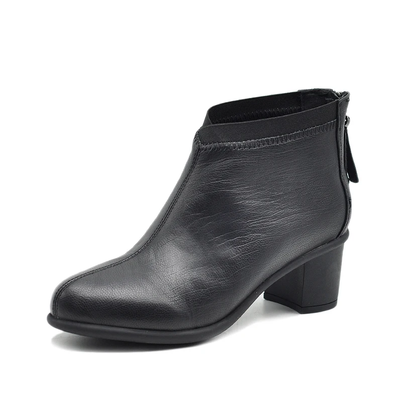 Artmu Original New Thick Heels Ankle Boots Black Color High Heel Women Boots Handmade Comfortable Genuine Leather Mother's Shoes
Artmu Original New Thick Heels Ankle Boots Black Color High Heel Women Boots Handmade Comfortable Genuine Leather Mother's Shoes