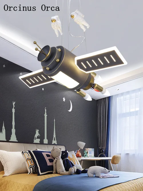Cartoon Creative Satellite Chandelier Boys Bedroom Children's Room Light Modern Simple LED Universal UFO Chandelier
Cartoon Creative Satellite Chandelier Boys Bedroom Children's Room Light Modern Simple LED Universal UFO Chandelier