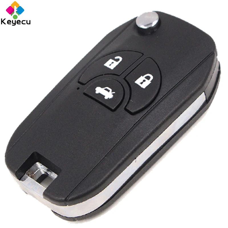 KEYECU Replacement Modified Flip Remote Car Key Shell Case - 3 Buttons - FOB for Nissan March Qashqai Sunny Sylphy Tiida X-Trail
KEYECU Replacement Modified Flip Remote Car Key Shell Case - 3 Buttons - FOB for Nissan March Qashqai Sunny Sylphy Tiida X-Trail