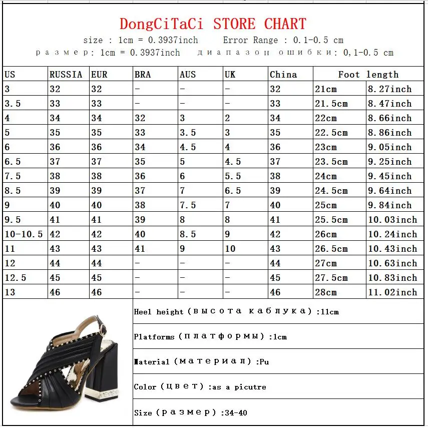 DongCiTaCi Women High Heels Gladiator Sandals Shoes Woman Pumps Slingback Strap Peep toe String Bead Rivet Thick Heel Shoes
DongCiTaCi Women High Heels Gladiator Sandals Shoes Woman Pumps Slingback Strap Peep toe String Bead Rivet Thick Heel Shoes