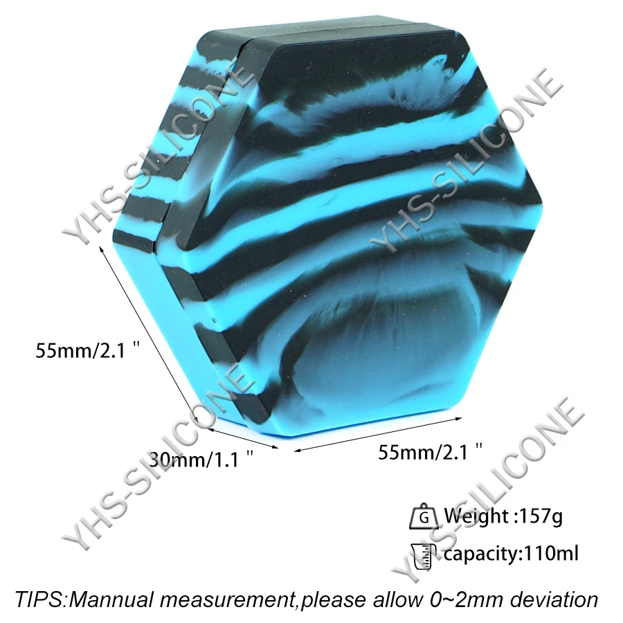 1 шт. 110 мл большой емкости силиконовый контейнер Биг-шестиугольник силиконовые