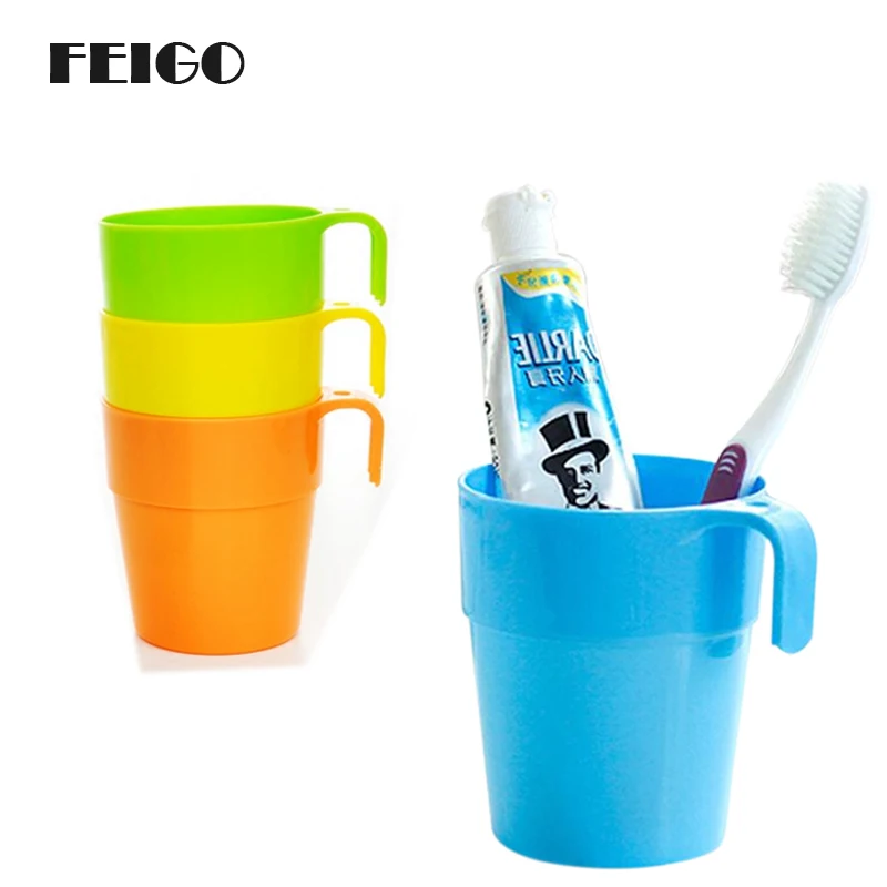 FEIGO 1Pc Colorful Candy Color Bathroom Plastic Kit Wash Cup Toothbrush Holder Handle Cups Daily Necessities Toothbrush Cup F485
FEIGO 1Pc Colorful Candy Color Bathroom Plastic Kit Wash Cup Toothbrush Holder Handle Cups Daily Necessities Toothbrush Cup F485