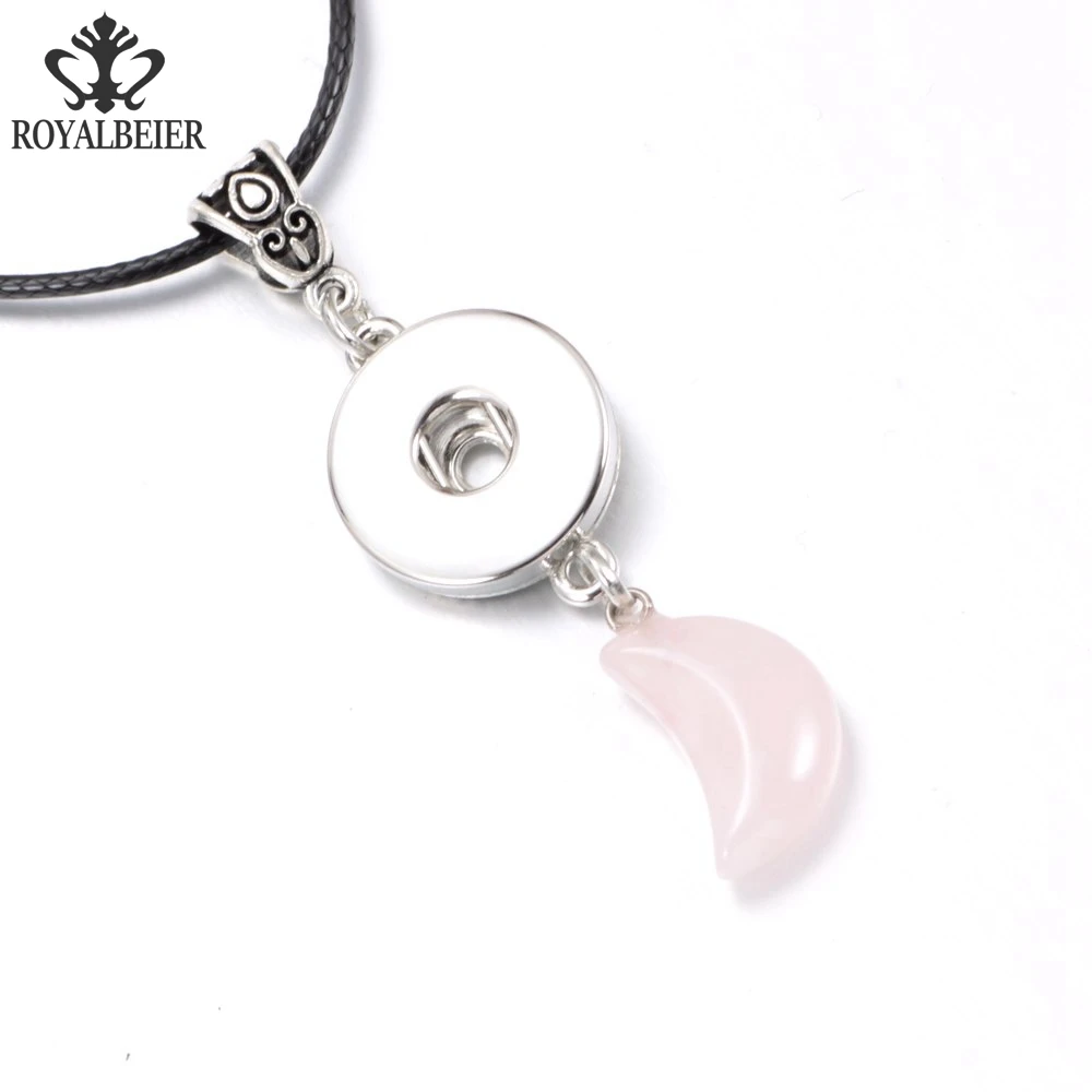 RoyalBeier Moontone Pendant Snap Jewelry Necklace Leather Rope Stainless Steel Necklaces DIY Jewelry For Women Gift
RoyalBeier Moontone Pendant Snap Jewelry Necklace Leather Rope Stainless Steel Necklaces DIY Jewelry For Women Gift