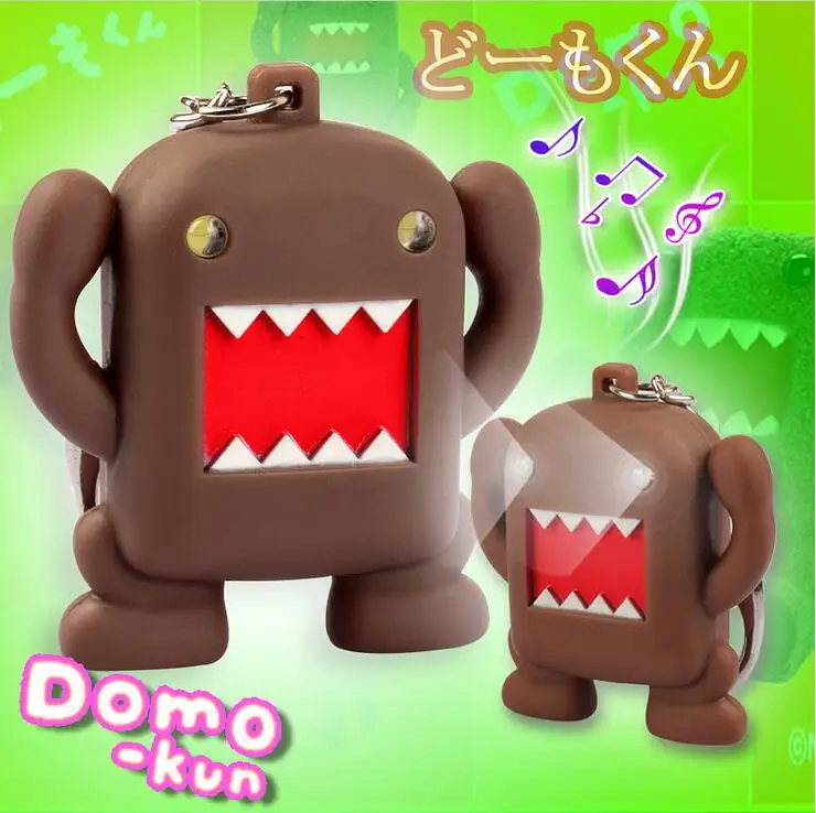 So Cool !!! Ultra Bright LED Cute Mini Domo kun Action Figure Toys LED Flashlight Keychains With Sound Keychain Kids Gifts
So Cool !!! Ultra Bright LED Cute Mini Domo kun Action Figure Toys LED Flashlight Keychains With Sound Keychain Kids Gifts
