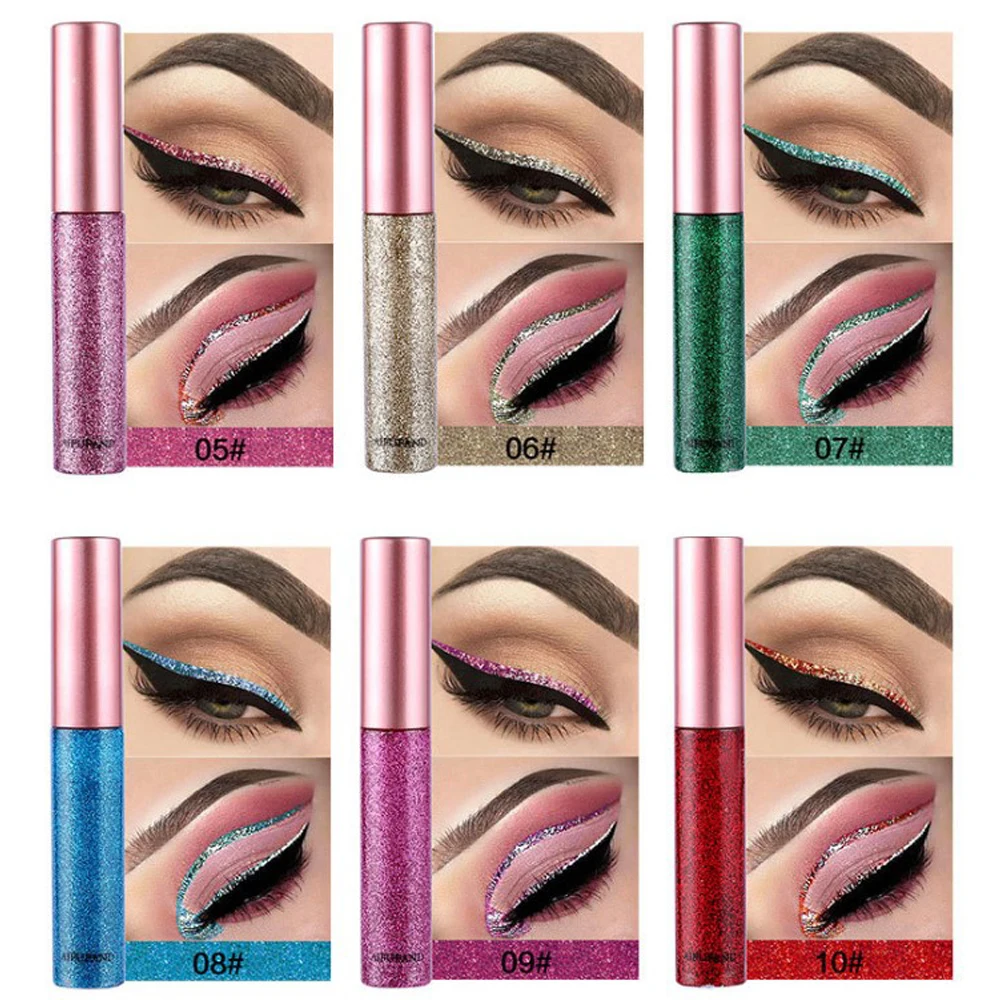 Glitter Eyeliner Waterproof Long-lasting Easy To Wear Natural Fast/Quick Dry Liquid Eyeliner 1pcs/10 Colors Eye Liner Makeup
Glitter Eyeliner Waterproof Long-lasting Easy To Wear Natural Fast/Quick Dry Liquid Eyeliner 1pcs/10 Colors Eye Liner Makeup