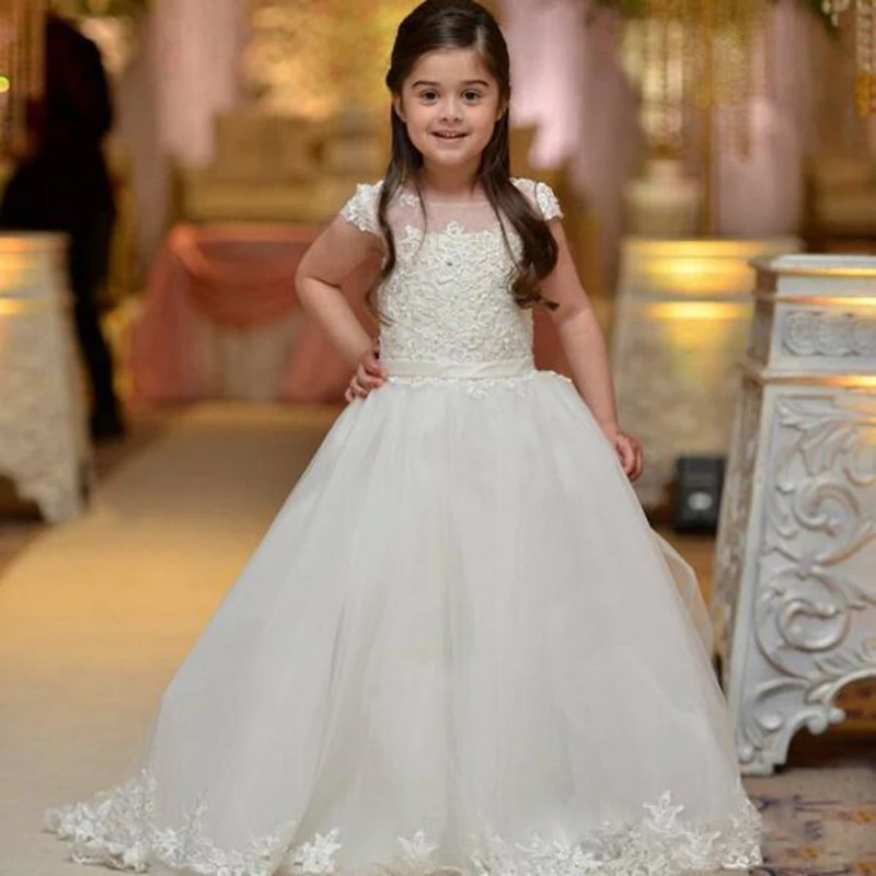 2019 Ivory Beaded Lace Long Vestido De Daminha Tank Flower Girl Dresses First Communion Dresses 2-14 short sleeves
2019 Ivory Beaded Lace Long Vestido De Daminha Tank Flower Girl Dresses First Communion Dresses 2-14 short sleeves